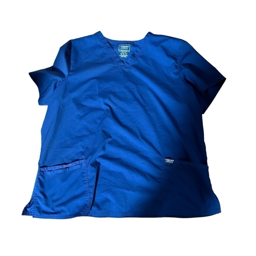 Cherokee Workwear Scrub Top Navy